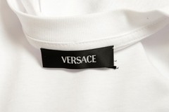Versace Men’s White Black Medusa Embroidery Short Sleeve T-Shirt US XL IT 54