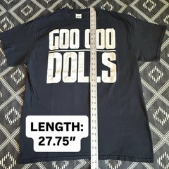 GOO GOO DOLLS Alt Rock Band Logo T-Shirt. LARGE Preowned NV
