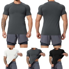 Men’s Compression Athletic Fitness Shirt Base Layer Tops Sports Gym Tight Dry US
