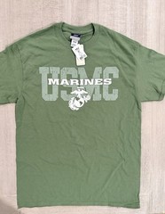 UNITED STATES MARINE CORPS -“USMC MARINES” – GREEN T-Shirt -Sz M / MEDIUM – NWT!