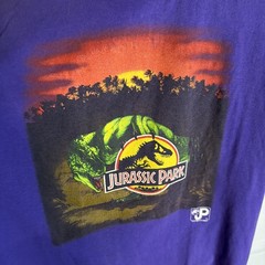 Rare Vintage 1993 Jurassic Park Promo Purple T-Rex T-Shirt Youth XL As Pictured