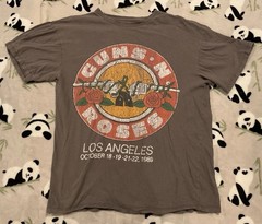 Guns N Roses Adult Small Unisex Brown Shirt Hard Rock Band Music Tour Graphic