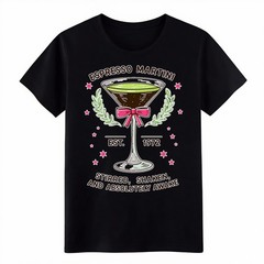 Espresso Martini EST.1972 T-Shirt, Stirred Shaken Awake Cocktail Tee