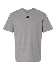 Adidas Mens S-4XL Fresh Logo T-Shirt 100% Cotton Crewneck Tee Short Sleeve Shirt