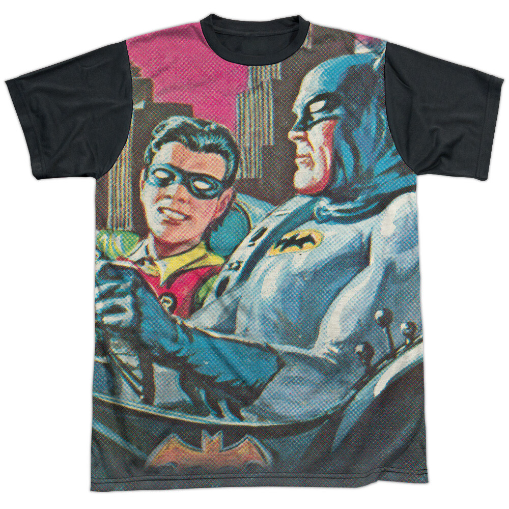 Batman Classic Tv Bat Signal Adult Halloween Costume T Shirt (Black Back), S-3XL
