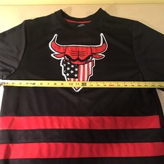 Maxi Milian Chicago Bulls Hockey Sports Mens Jersey Blk/Red Size XL Long Sleeve