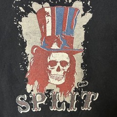 Vintage Split Shirt Mens XL Extra Large Black Skateboard Y2K Skate Surf