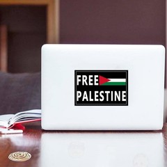 10 Pack Free Palestine Gaza Flag Arabic Freedom for Palestinians Stand Black
