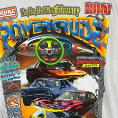 Vintage Sydney Powercruise Shirt Mens Small White 2010 Crew Car Racing Drift