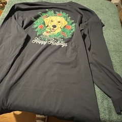 Vineyard Vines Holiday Dog Graphic Classic Fit Crew Neck Pocket T-Shirt XLT