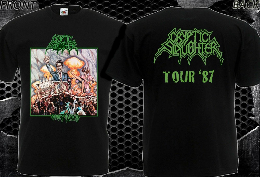 CRYPTIC SLAUGHTER 1987 Money Talks TOUR ’87 T Shirt All Size