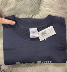 NWT Brass Bum by Last Resort Music Design Unisex TShirt Navy Blue Large New