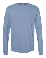 Comfort Colors Garment-Dyed Heavyweight Long Sleeve T-Shirt 6014 Washed Denim Sm
