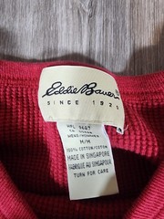 Set Of 3 Vintage Eddie Bauer T-Shirt Thermal Waffle Knit Long Sleeve Size Medium
