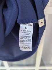 Hudson & Barrow Men’s Navy Blue Knitwear T-Shirt M Short Sleeve Luxe Stretch