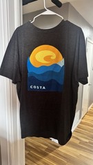 Costa Men’s Graphic Logo Short Sleeve T-Shirt XXL Cotton Blend Assorted Colors