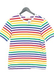 SEASALT CORNWALL Men’s T-Shirt S Multi Striped 100% Cotton Basic