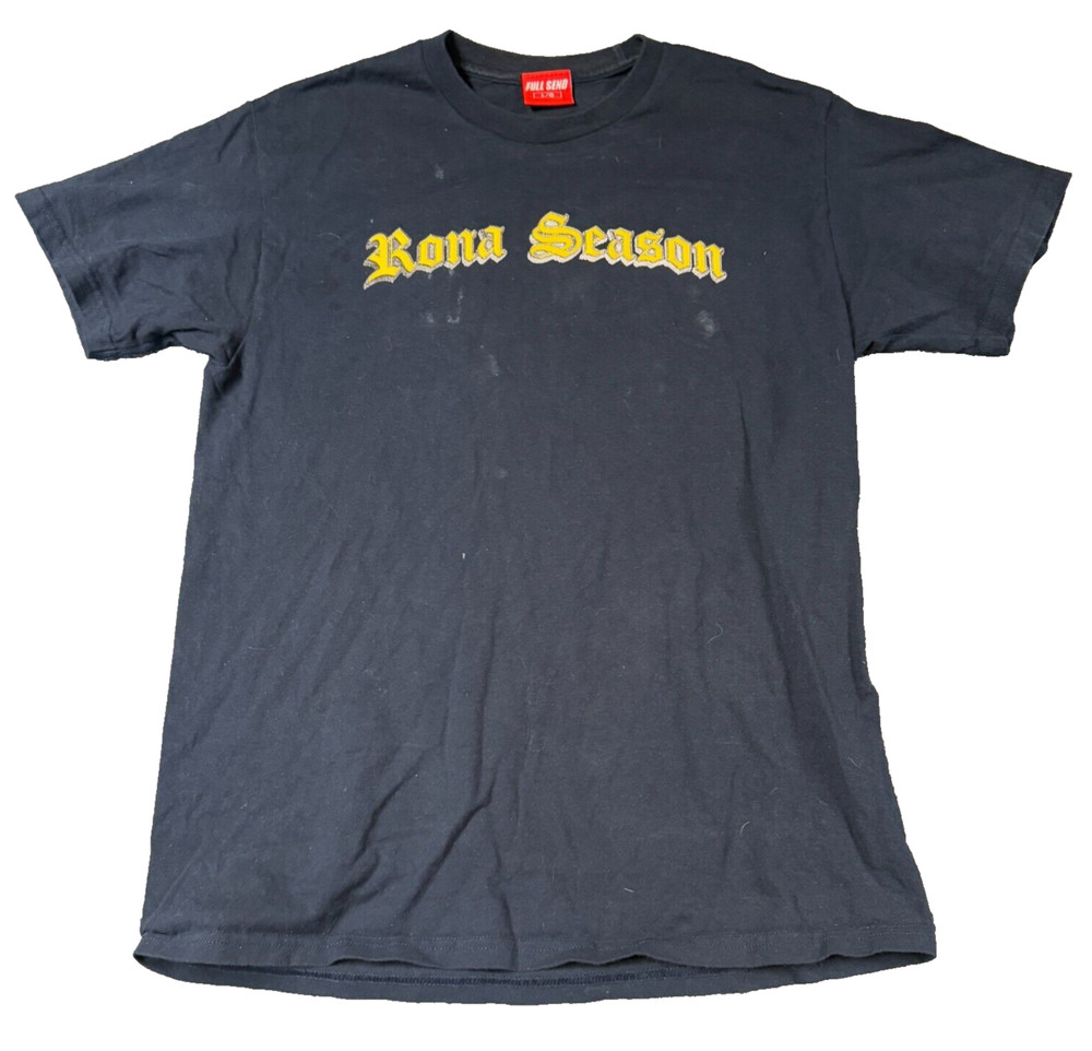 Full Send Shirt Mens Large Navy Blue Rona Season Nelk Boys Graphic Print