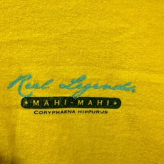 Reel Legends Mahi Mahi Graphic Mens Shirt Size XXL Yellow Cotton Short Sleeve