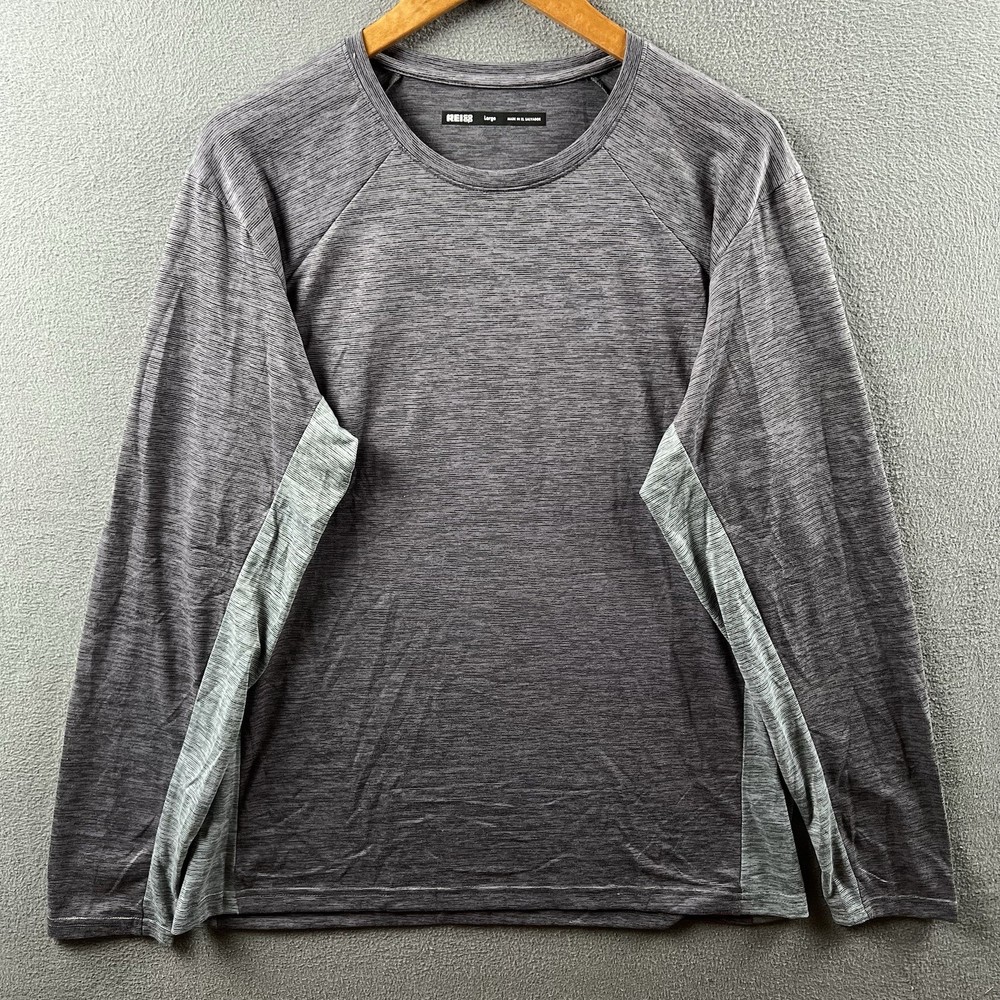 REI CO OP Shirt Mens Large Gray Long Sleeve Performance Stretch Outdoor Gorpcore