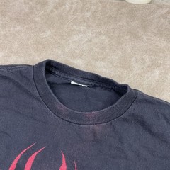 Vintage Y2K Aerosmith T-Shirt Sz L Band Tee Graphic Rag Doll Skull Flames Fire