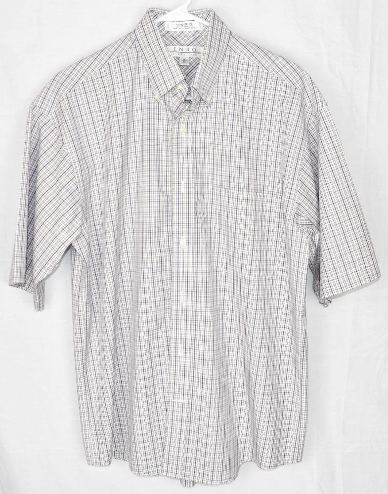 Men’s Shirts Cotton Short Sleeve Casual Non-Iron Machine Wash Button Down