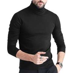 Mens Turtleneck Pullover Long Sleeve Jumper Top Warm Casual Slim T-Shirt Thermal