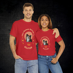 Customise Your Pet Photo Unisex T-shirt – This Human Belongs To