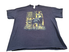 Mossy Oak Shirt Mens XL Blue All American Buck Hunter Deer Graphics