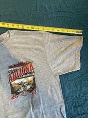 2017 Arizona bike rally T-shirt, Gray, SUNA, Large