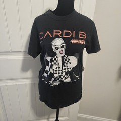 Cardi B T-Shirt Invasion of Privacy Tour Adult Small Black Hip Hop Concert Tee