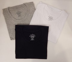 3 CALVIN KLEIN CREW OR V NECK WHITE BLACK GRAY SIZES S M L XL COTTON T-SHIRTS
