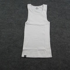 EKKOVISION Shirt Mens 2XL White Sleeveless Ribbed Tank Slim Fit Cotton NWOT
