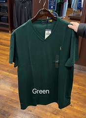 Polo Ralph Lauren Mens V neck short sleeve T shirt- Custom Slim Fit