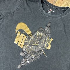 Air Jordan Black and Gold Short Sleeve Crewneck T Shirt Jordan 1 Gold Toe XXL