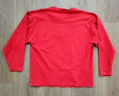 Vintage Marlboro Thermal Henley Shirt XL Red Heavyweight 90 Metal Button Waffle