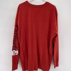 Carhartt Mens XL Loose Fit Long Sleeve T Shirt Red Cotton Polyester Blend