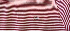 Denim & Flower Ricky Singh Men’s Red & White Stripe Logo Striped T-Shirt Size L