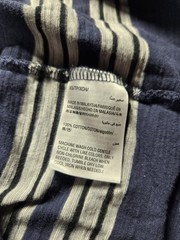 INC International Concepts Men’s XS Blue/White Striped Cotton Knit Henley Tee