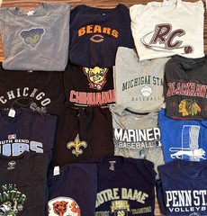 5 T-Shirt Lot Random ALL SPORTS Bundle Random Sports Team NFL MLB NCAA NHL NBA