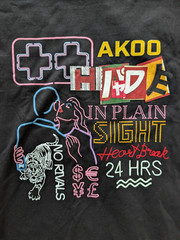AKOO Men’s 4XL Black Graphic T-Shirt NWT Crew Neck Short Sleeve Cotton Tee