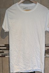 New Men T-Shirt White Fruit of the Loom food drawings on back men S women M to L