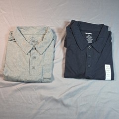 True Classic Polo (2 pack) large L Light Heather Gray, Navy