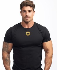 Israel T shirt Israeli T shirts Golden Star of David Patriotic Israeli Army Tee