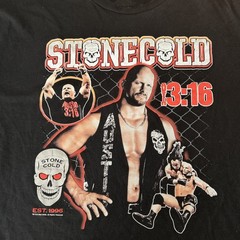 Stone Cold Steve Austin Black T-Shirt Graphic Print, Men’s XL