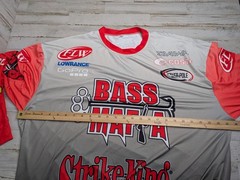 FLW Bass Fishing Jersey 2XL Bass Mafia Mercury Strike King Tournament Sponsors