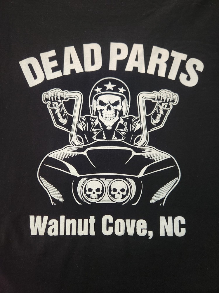 DeadPartsMC Dead Parts MC T-Shirt Motorcycle Helmet Skeleton Rider