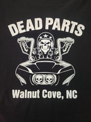DeadPartsMC Dead Parts MC T-Shirt Motorcycle Helmet Skeleton Rider