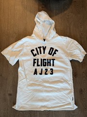 Nike Air Jordan “City of Flight AJ23” Men’s Short-Sleeve Hooded T-Shirt — White