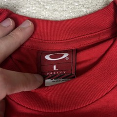 Vintage Oakley Software Shirt Mens Large Red Skull Graphic Streetwear 90s Y2K